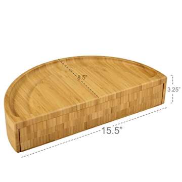 Picnic at Ascot Deluxe Bamboo Cheese Board - Patented Design
