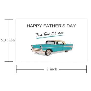 Comting Classic Card Happy Father's Day Card for Vintage Car Enthusiasts