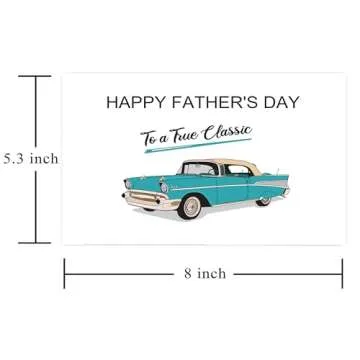 Comting Classic Card Happy Father's Day Card for Vintage Car Enthusiasts