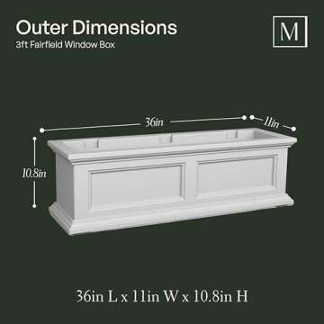 Mayne Fairfield Self-Watering Planter Window Box
