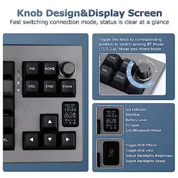 EPOMAKER Shadow-X Gasket Mechanical Keyboard with Screen