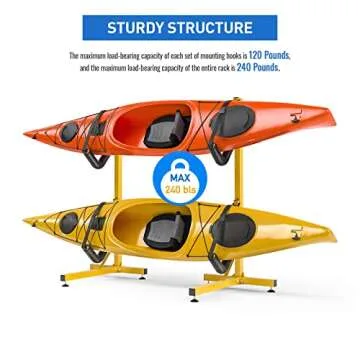 Durable Double Kayak Storage Rack for Indoor Outdoor Use
