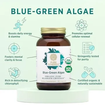 Organic Blue Green Algae Capsules for Energy and Clarity