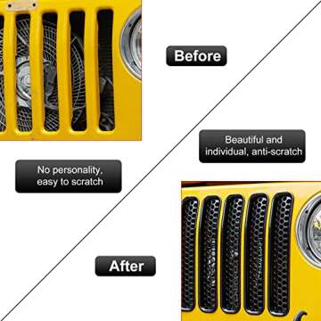 RT-TCZ Black Honeycomb Grill Inserts for Jeep Wrangler