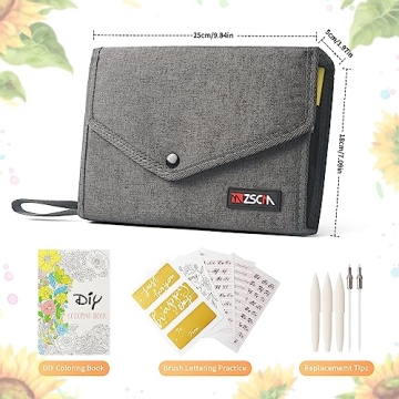 ZSCM 60 Colors Duo Tip Brush Markers for Creative Art