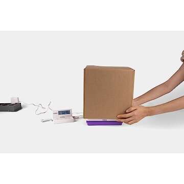 Rollo Shipping Scale For Packages - Digital Shipping Postal Scale (110 Lb Max) - Hold and Tare Functions - Includes AC Adapter and 2x AAA Batteries