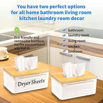Eco-Friendly Bamboo Dryer Sheet Holder for Modern Laundry