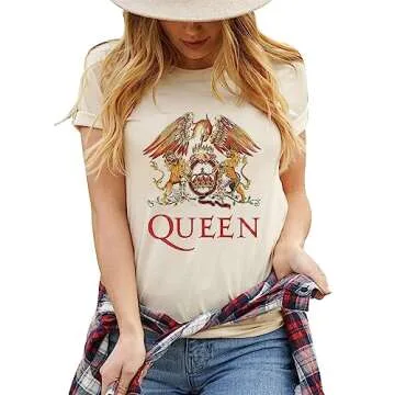 Women Vintage Rock Band T Shirt - Soft & Stylish Graphic Tee
