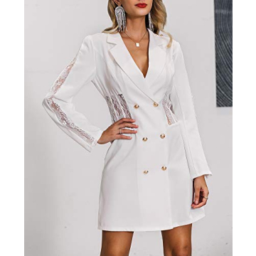 Adogirl Stylish Blazer Dress for Women Office Casual