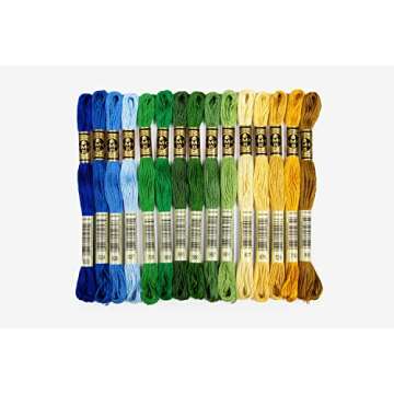 DMC Embroidery Floss Pack 30 Colors, 8.7yd Each for Crafting