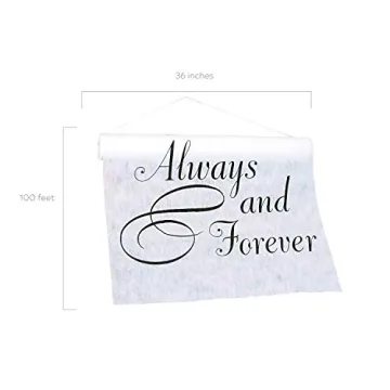 Elegant Wedding Aisle Runner with Calligraphy