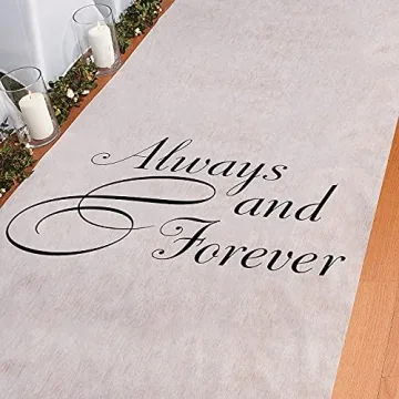 Elegant Wedding Aisle Runner with Calligraphy