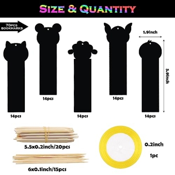 Animal Scratch Bookmarks DIY Fun Art Kit for Kids