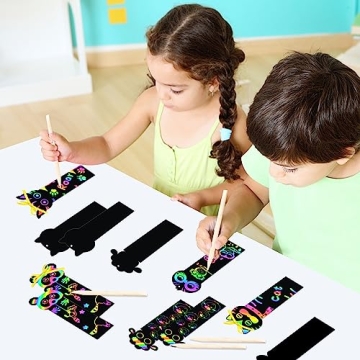 Animal Scratch Bookmarks DIY Fun Art Kit for Kids