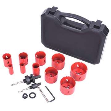 SUNGATOR Bi-Metal Hole Saw Kit – Versatile 18-Piece Set for DIY and Professional Use