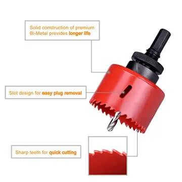 SUNGATOR 18-Piece Bi-Metal Hole Saw Kit for Precision Cutting