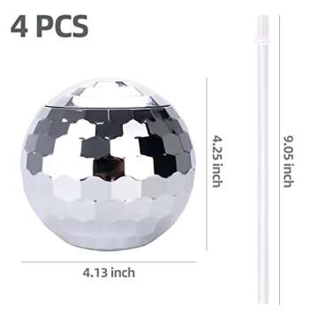 Xlong Silver Disco Ball Cups 20 Oz - Party Essential