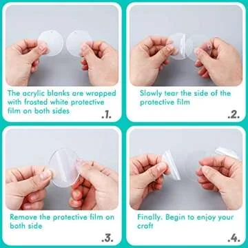 Acrylic Keychain Blanks, Audab 120pcs Blank Keychains for Vinyl Kit Including 30pcs Acrylic Discs, 30pcs keychain Tassels, 30pcs Gold Key chain Rings and 30pcs Jump Rings for DIY Keychain, Vinyl Craft