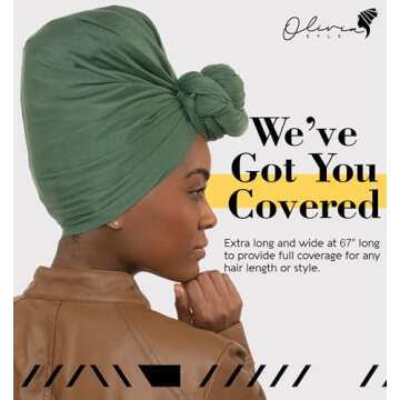 Olivia Sylx Head Wraps for Women - Soft & Versatile