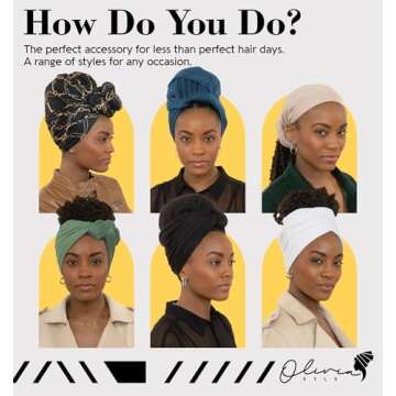 Olivia Sylx Head Wraps for Women - Soft & Versatile