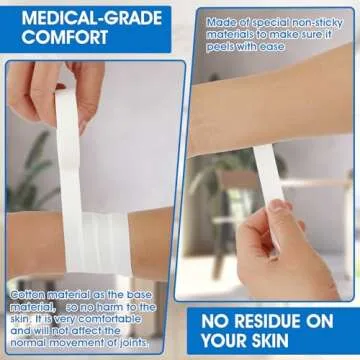 YUXIANLB Finger Tape, 0.5 Inch x 10 Yard White Athletic Tape Extra Strong Adhesive, 3 Rolls Sport Tape, Medical Tape, Foot Tape for Rock Climbing, Grappling, Basketball, Lifters and BJJ Finger Tape