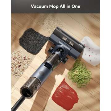 JONR ED12 PRO Cordless Wet Dry Vacuum Cleaner, Vacuum Mop All-in-One with Hot Air Drying Self-cleani...