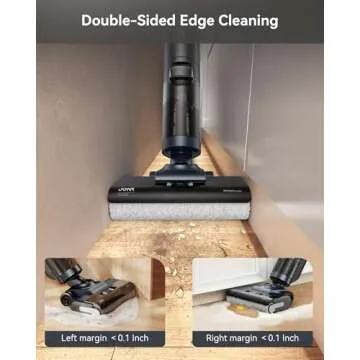 JONR ED12 PRO Cordless Wet Dry Vacuum Cleaner, Vacuum Mop All-in-One with Hot Air Drying Self-cleaning, Double-Sided Edge Cleaning, LED Display, Voice Prompt Design