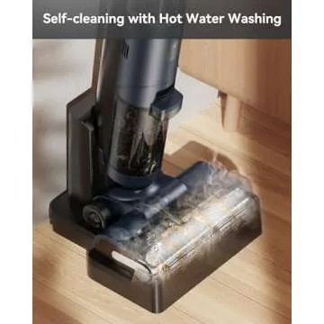 JONR ED12 PRO Cordless Wet Dry Vacuum Cleaner, Vacuum Mop All-in-One with Hot Air Drying Self-cleaning, Double-Sided Edge Cleaning, LED Display, Voice Prompt Design