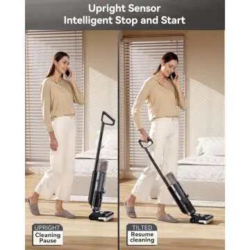 JONR ED12 PRO Cordless Wet Dry Vacuum Cleaner, Vacuum Mop All-in-One with Hot Air Drying Self-cleaning, Double-Sided Edge Cleaning, LED Display, Voice Prompt Design