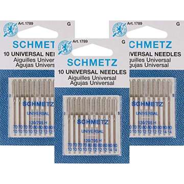 Euro-Notions Universal Machine Needles, 10-Piece (3 Pack)