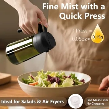 SWEET VIEW Olive Oil Dispenser and Sprayer for Easy Cooking