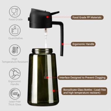 SWEET VIEW Olive Oil Dispenser and Sprayer for Easy Cooking