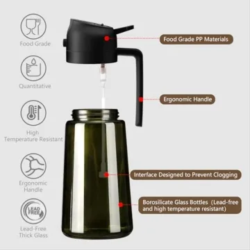 SWEET VIEW Olive Oil Dispenser and Sprayer for Easy Cooking