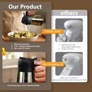 SWEET VIEW Olive Oil Dispenser and Sprayer for Easy Cooking
