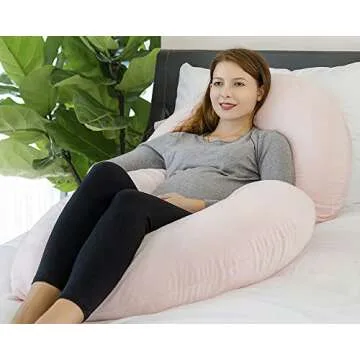 INSEN Pregnancy Pillow with Velvet Cover for Comfort