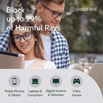 Cloudfield Anti Blue Light Glasses for Men & Women - Non Prescription & Stylish