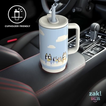 Zak Designs Bluey Sutton Travel Tumbler for On the Go, 30oz Stainless Steel with Vacuum Insulation, ...