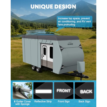 Kohree Travel Trailer Cover 27-30 ft - Waterproof, Anti-UV, and Durable Cover Kit for All Weather Pr...