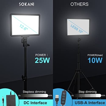 Sokani P25 Key Light - Adjustable LED Video Light for Creators