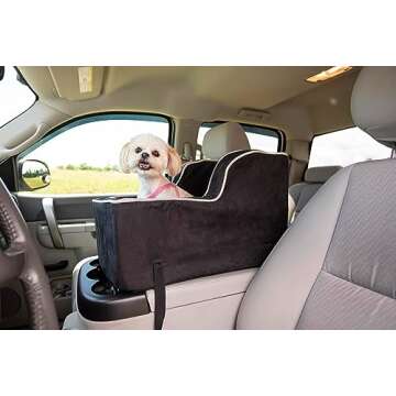 Snoozer Luxury High Back Console Lookout, Black with Herringbone Cording, Large