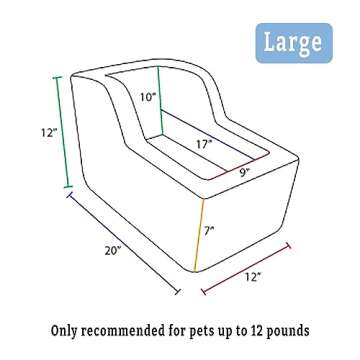 Snoozer Luxury High Back Console Lookout, Black with Herringbone Cording, Large