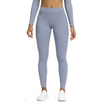 Aoxjox High Waisted Workout Leggings for Women Scrunch Tummy Control Luna Buttery Soft Yoga Pants 26" (Lazuli, Large)