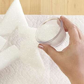 FloraCraft Diamond Dust Glitter 6 Ounce Clear Glass