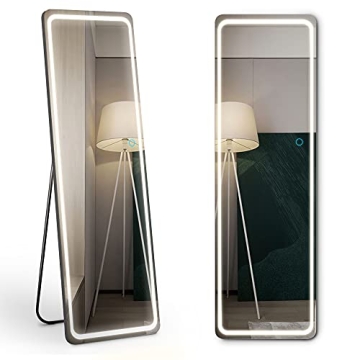 LVSOMT LED Full Length Mirror with Adjustable Lighting
