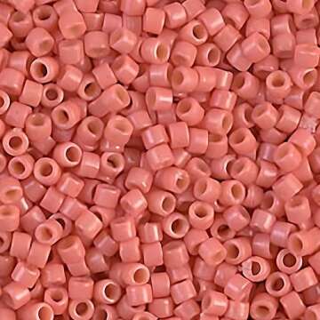 Miyuki Delica Seed Beads 11 /0 Duracoat Opaque Watermelon 7.2 Gram DB2114, pink