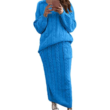 CHARTOU Women's Winter 2 Piece Knit Set - Chic Style