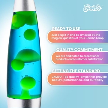 JAMBO 16" Liquid Lamp - Soothing Blue & Green Colors