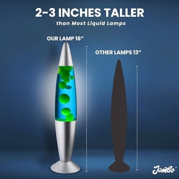 JAMBO 16" Liquid Lamp - Soothing Blue & Green Colors