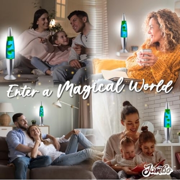 JAMBO 16" Liquid Lamp - Soothing Blue & Green Colors