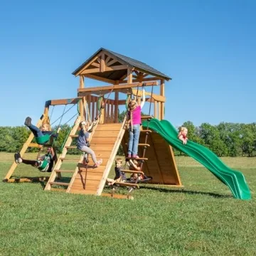 Backyard Discovery Endeavor Cedar Wood Swing Set Playset